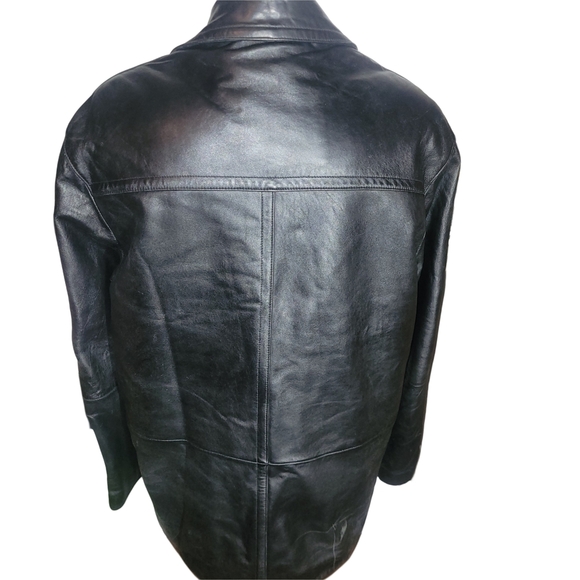 Danier Mens Black Leather Jacket M - Picture 4 of 8